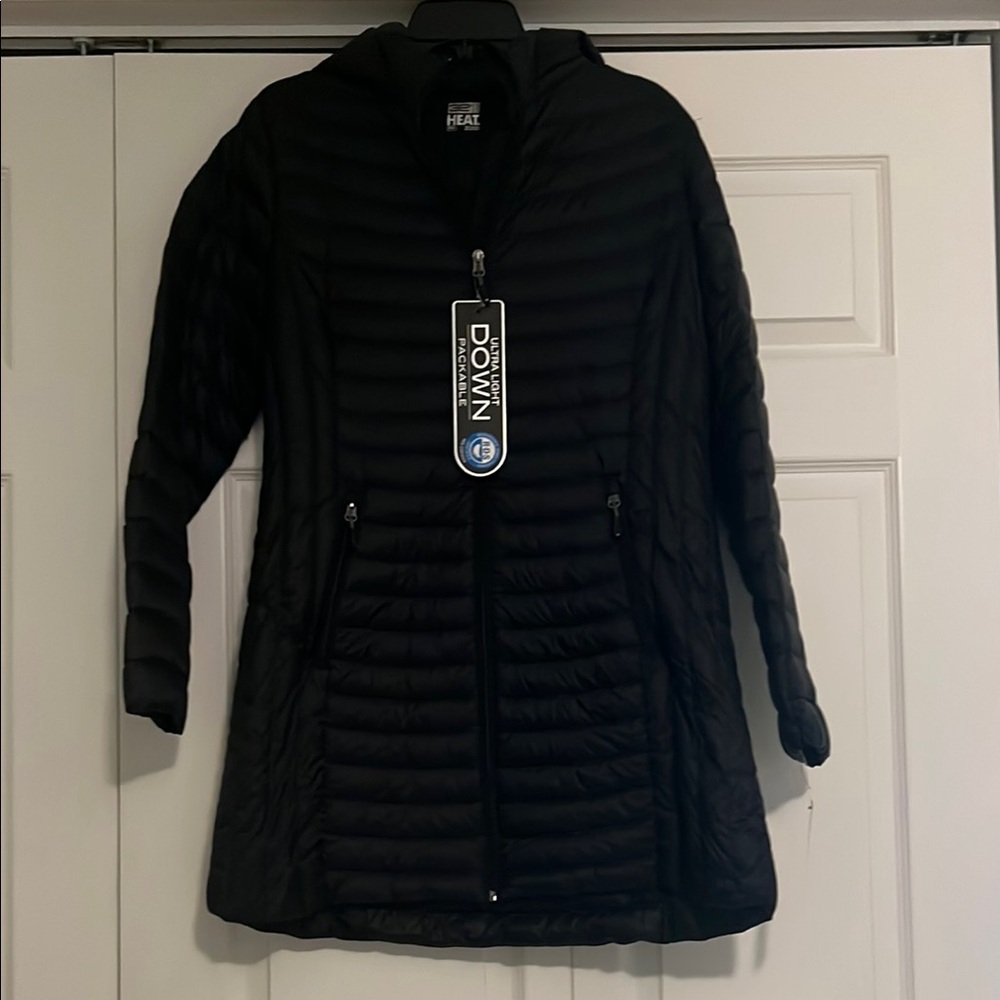 32 Degrees Black Puffer Jacket Quilted Insulation